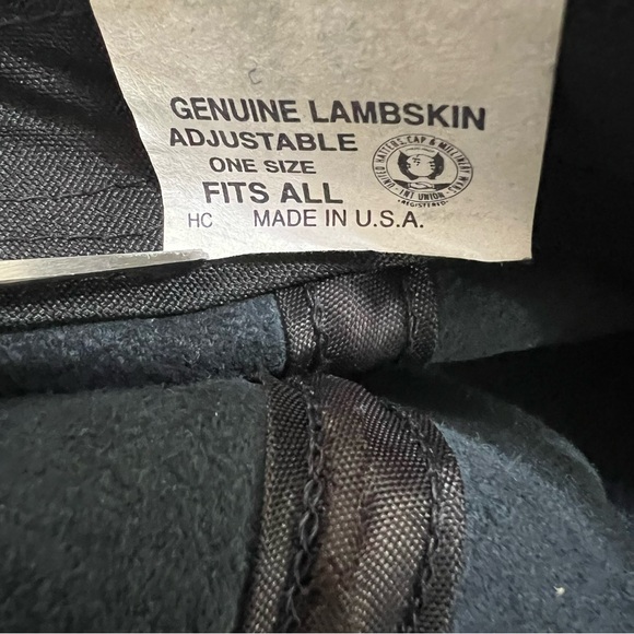 Vintage Genuine Lambskin Leather Baseball Cap in Black Adjustable One Size USA - Picture 7 of 8